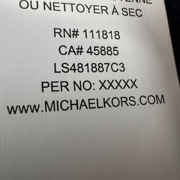 Michael Kors Grommet Lace-Up Tunic Dress Womens 3X Navy Blue Short Sleeve Resort - Picture 13 of 13